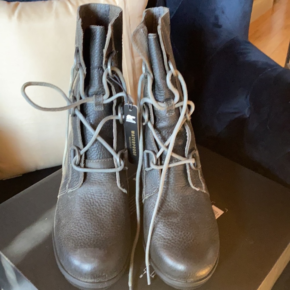 One day sale!!! Sorel Joan of Artic Grey Boots SZ 10.5 NEW - Picture 4 of 13